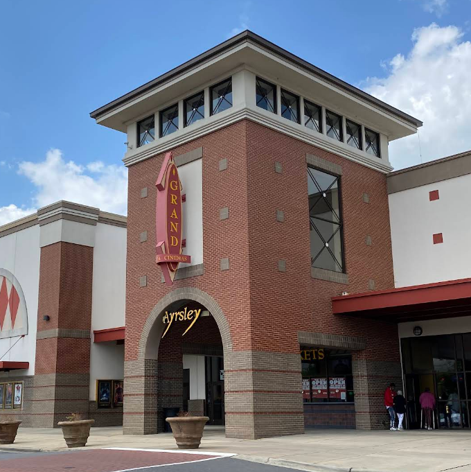 outdoor view of the Ayrsley grand cinema in charlotte nc